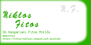 miklos fitos business card